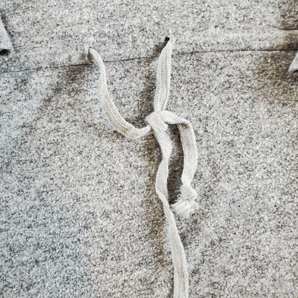 Soft Surroundings Dress Womens Medium Gray Sweater Tie Waist Pockets Split Neck - Picture 8 of 11